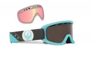 Dragon D2 Goggles Lucky Ts Jet Extra Lens Rose New