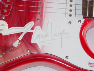 Cyndi Lauper Autographed Signed Airbrush Guitar Proof PSA DNA UACC RD