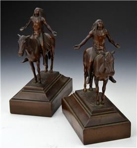  American Indian Appeal to the Great Spirit by Cyrus Dallin BOOKENDS