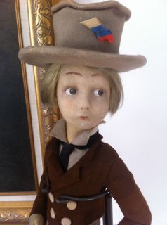  Vintage Antique Lenci Doll David Copperfield ALL Original Clothes felt