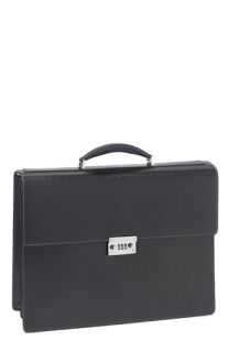 Salvatore Ferragamo Double Gusset Leather Briefcase