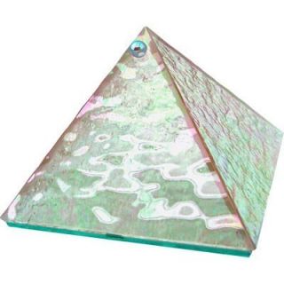 Clear Crystal Art Glass Wishing Charging Pyramid