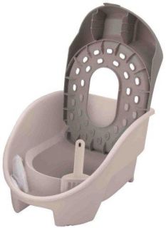 New Richell Paw Trax Cat Potty Beige Taupe