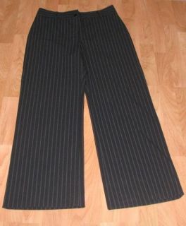 CHICOS BRAND DRESS PANTS WOMENS SIZE 1.5 R ~ BLACK PINSTRIPED