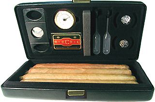 Csonka Cigar Traveler Humidor Plus Csonka Triple Flame Ultra Jet Torch