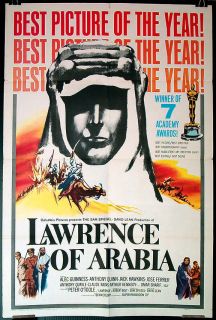 LAWARENCE OF ARABIA original 1962 DAVID LEAN PETER OTOOLE OMAR SHARIF