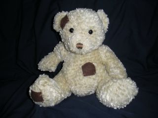 Plush Cuddly Brown Teddy Bear Toy with Patches 10 Plush Cuddly Brown