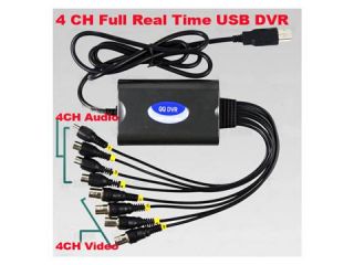 4CH USB DVR Video Audio FULL Real time Capture Card Windows 7 64 Bits
