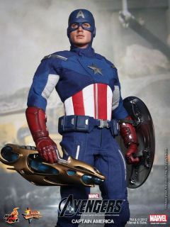 Hot Toys The Avengers 2012 Captain America Chris Evans Marvel 1 6 New