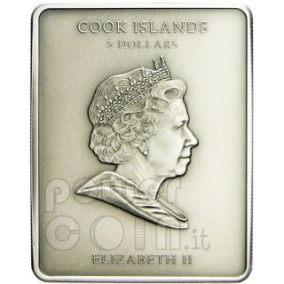 Silver Coin Marble David Michelangelo Cook Islands 2010