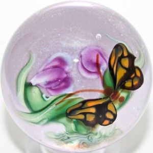 Marble David Salazar Monarch Butterfly & Tulips