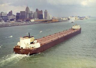 Cort passes Detroit upbound on its maiden voyage May 2, 1972. Roger