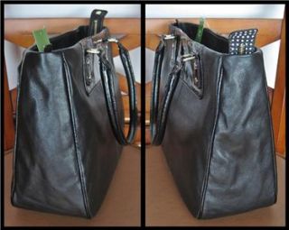 KATE SPADE BOERUM HILL RUE BLACK PATENT/LEATHER TOTE BAG NWT