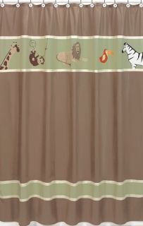 JoJo Designs Jungle Adventure Kid Fabric Shower Curtain
