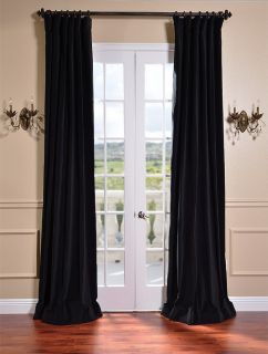 ebony black vintage cotton velvet curtains drapes luxurious affordable