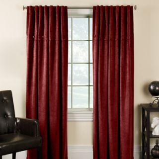 Red Corduroy Curtains Drapes 84 Window Treatment Panel Attached