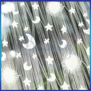 Fringe Door Window Panel Room Divider Decor String Curtain Moon Star
