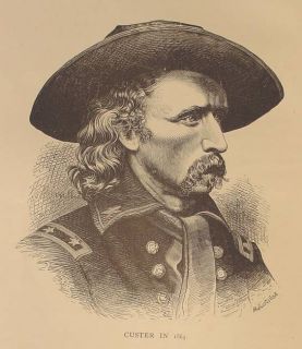 General Custer Indian Battle 7th US Cavalry Civil War Little Big Horn