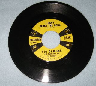  RPM Record I CanT Close The Book and Junior Miss by Vic Damone