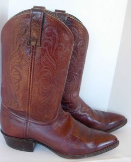 Womens Dan Post Brown Leather Cowboy Western Boots Sz 7 5