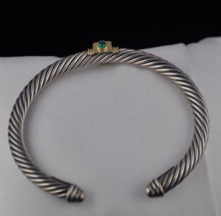 David Yurman Renaissance Tourmaline Onyx Cable Bracelet