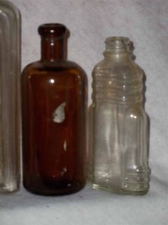 Lot of Five Antique Medicine Bottles Including Hamby Liver Salts with