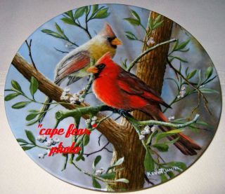Kevin Daniel Birds of Your Garden Cardinal Plate BX COA