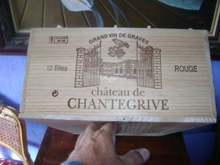 CHATEAU DE CHANTEGIVE ROUGE GRAND VIN DE GRAVES WINE BOX CRATE PANEL