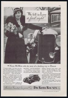 1932 DeSoto Six Car Neysa McMein Love de Soto Print Ad