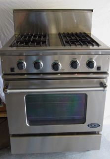 DCS Professional 30 Gas Range Convection Oven 9 Backguard Stainless