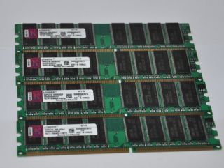 4GB 1GB 4PCS PC3200 DDR 400 184PIN KINGSTON DESKTOP MEMORY NEW