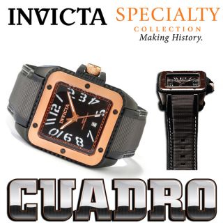 Invicta Mens Watch Specialty CUADRO Quartz Stainless Steel Case Strap