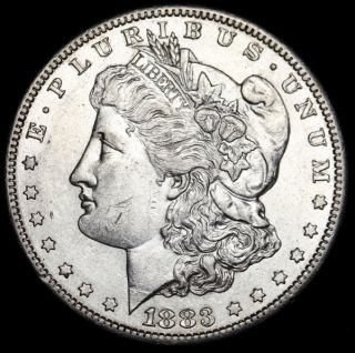 1883 S Morgan Silver Dollar CHOICE AU+ UNC. 