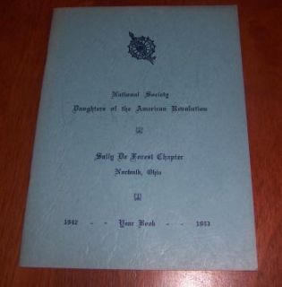   of American Revolution Sally De Forest Chapter Norwalk OH Year Book