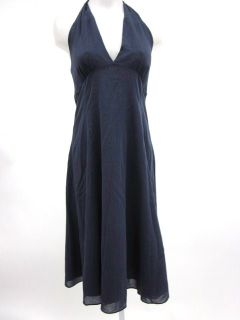 christopher deane navy blue knit halter dress sz 6