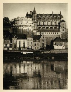 1935 Chateau dAmboise Castle Loire River France   ORIGINAL