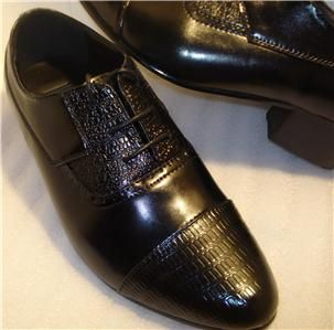 ITALO mens shoes BLACK CUBAN HEEL US size 10.5 W