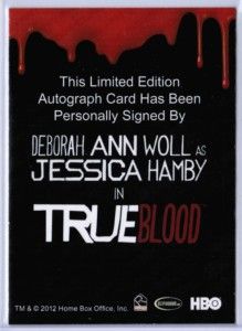 2012 True Blood Deborah Ann Woll as Jessica Hamby Auto Signature