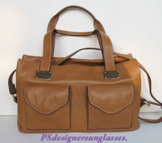 Dario Romani Italian Designer Tan Camel Leather Handbag