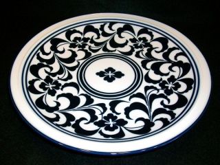 DANSK 12 Wall Charger Serving Plate Platter Blue Floral Mod LG