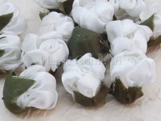 You will have 100 pieces of individual satin roses in white as shown