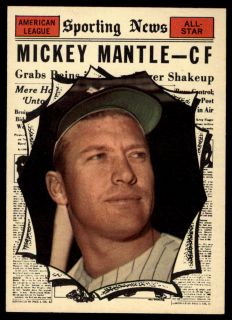 1961 Topps 578 Mickey Mantle as Deans Cards 7 B61T 00 0491