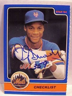 1984 Star Darryl Strawberry Mets Autograph Signed Card