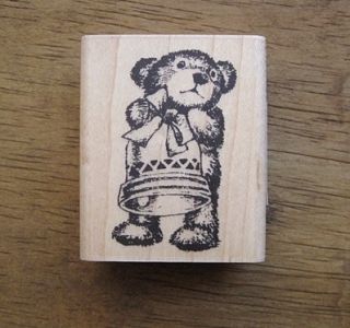 Decorative Stamps Rubber Stamp Teddy Bear Jingle Bell