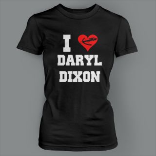 Heart Daryl Dixon Funny Crossbow Zombie Walking Dead Ladies T Shirt
