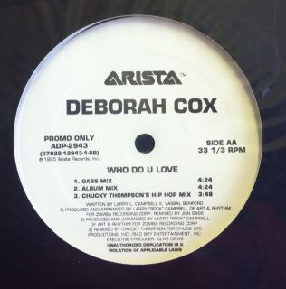 Deborah Cox Who do You Love 12 Mint WLP APD 2943 Vinyl 1995 Record