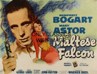41 Maltese Falcon Lobby Poster Humphrey Bogart Mary Astor Film Noir