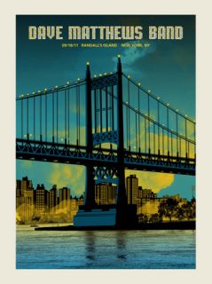 Dave Matthews Band Poster 2011 Randalls Island New York NY Caravan N3