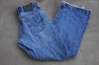 Womens Blue Jeans Levis Silver Tab Hipster Wide Leg Sz 3 #7648