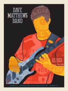 Dave Matthews Band Poster   Stefan Lessard (Fonz)   Irvine, CA   9/8